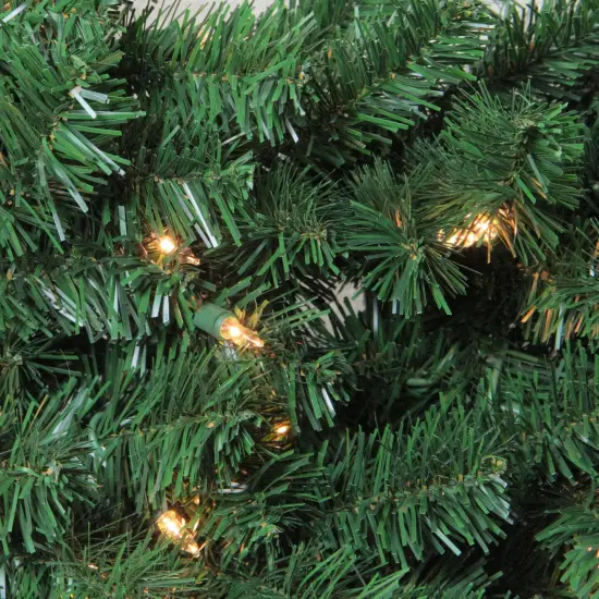 Northlight Pre-Lit Deluxe Windsor Pine Artificial Christmas Wreath - 60" - Clear Lights Green {4}