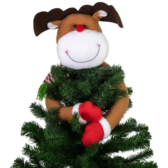 Northlight Plush Reindeer Christmas Tree Topper -26" - Unlit Brown {7}