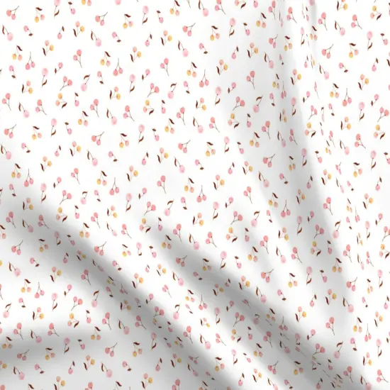 Various Fabrics by the Yard or Fat Quarter Boho Cherry Painted Small Scale Delicate Blush Pink Custom Printed Fabric by Spoonflower {5}