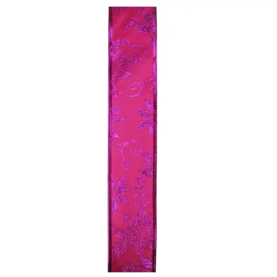 Northlight Club Pack of 12 Shimmering Pink and Purple Wired Christmas Craft Ribbons 2.5" x 120 Yards {3}