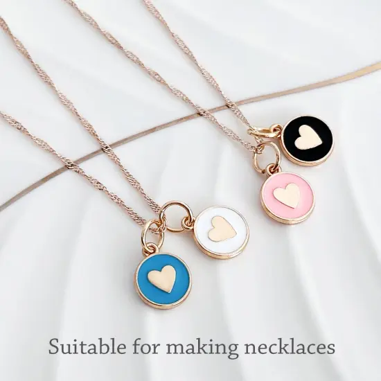 Wrapables Nature Charms for Jewelry Making Enamel Pendants, (Set of 20) (Set of 20), Hearts {3}