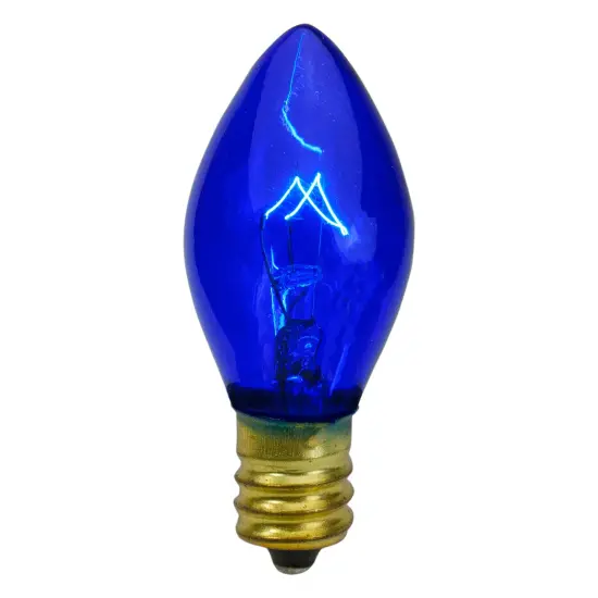 Northlight C7 Transparent Christmas Replacement Bulbs - Blue - 4ct {1}