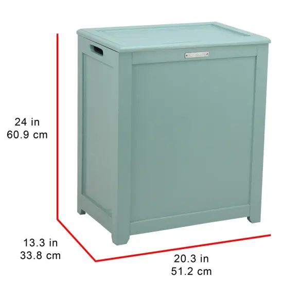 Oceanstar Storage Laundry Hamper, Turquoise Blue {2}