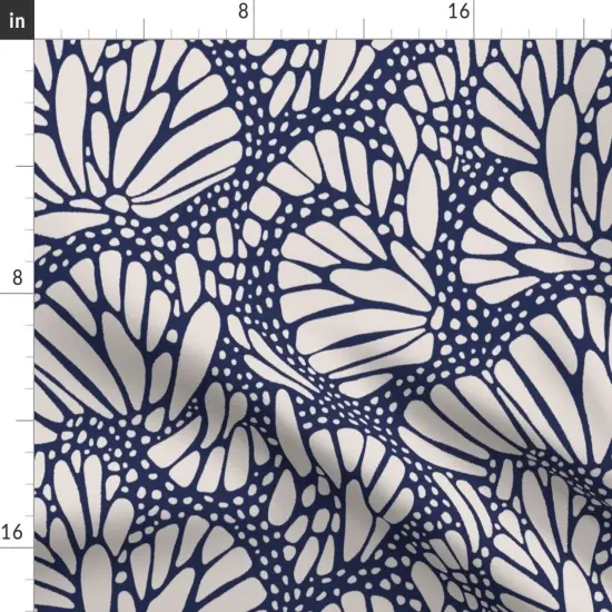 Various Fabrics by the Yard or Fat Quarter Nature Animal Print Dark Blue Modern Custom Printed Fabric by Spoonflower {2}