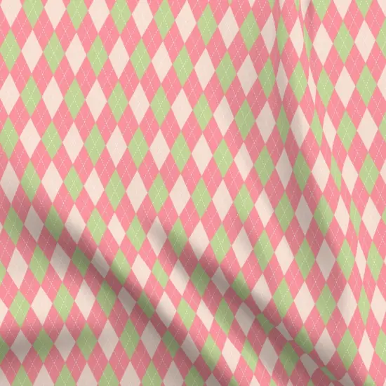 Various Fabrics by the Yard or Fat Quarter Preppy Argyle Plaid Diamond Retro Geometric Feminine Golf Custom Printed Fabric by Spoonflower {5}