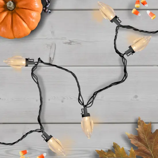 Northlight C9 LED Christmas Lights - Warm White - 16' Black Wire - 25ct {3}