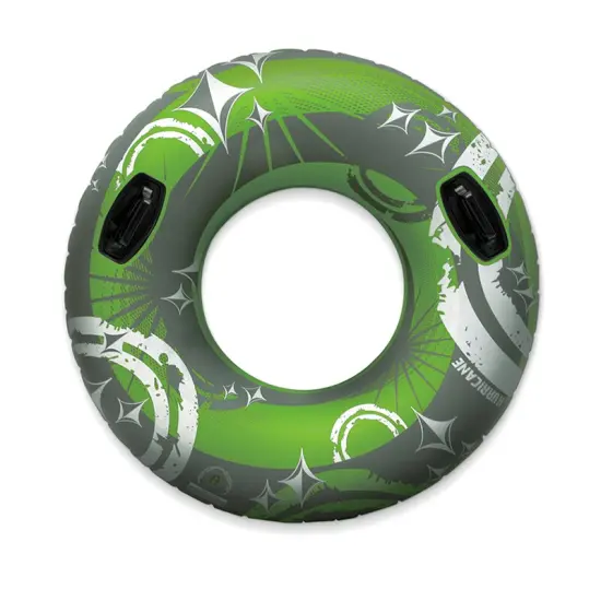 Swim Central 50" Inflatable Green and Gray Giant Swimming Pool Inner Tube {3}