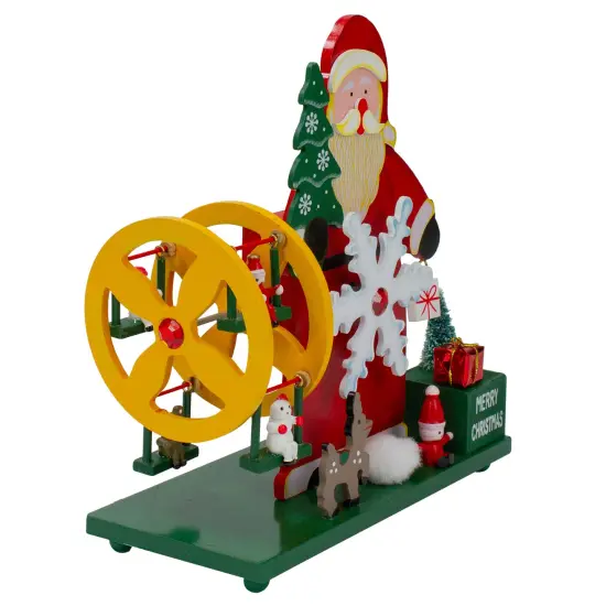 Northlight Santa Claus Wonderland Christmas Musical Decoration - 9.5" - Red and Green {3}