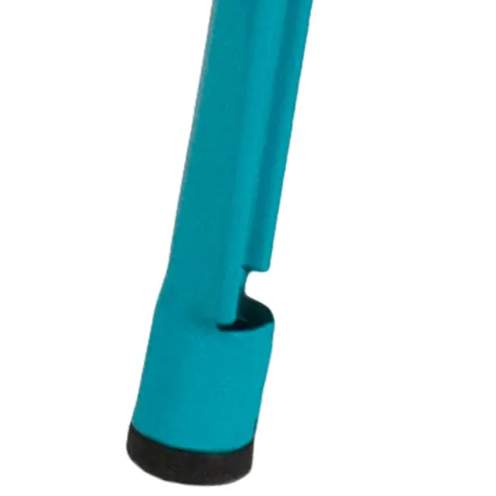 Merrick Lane Newark Series Backless Metal Stool with Square Seat for Indoor-Outdoor Use Crystal Teal-Blue {2}