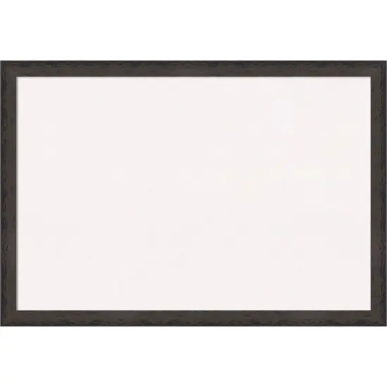 Dappled Narrow Wood Framed Corkboard, White Cork Black Brown {6}