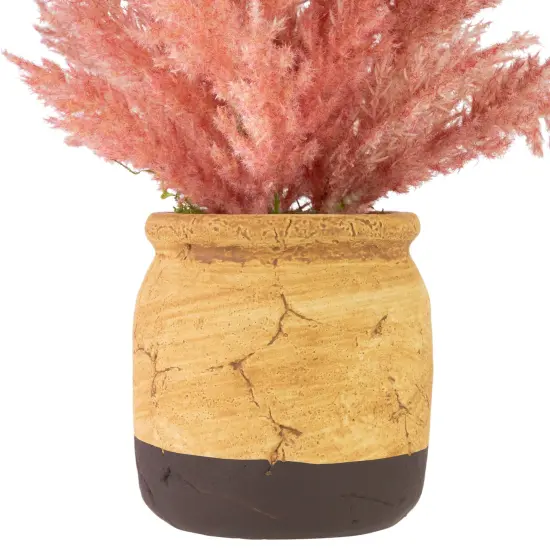 Northlight Artificial Astilbe Plant in a Ceramic Pot - 12" - Pink {5}