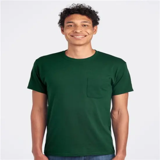 JERZEES&reg; Dri Power Pocket T-Shirt Safety green {2}