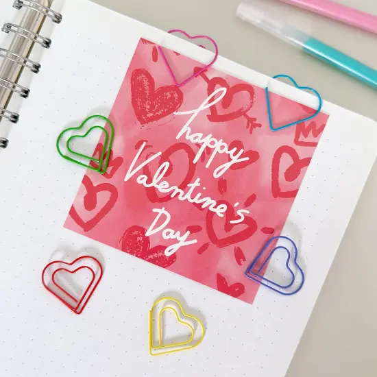 Wrapables Paper Clips Bookmarks for Office Home School (Set of 50) Hearts {6}