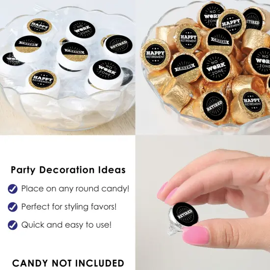Big Dot of Happiness Happy Retirement - Retirement Party Small Round Candy Stickers - Party Favor Labels - 324 Count {6}
