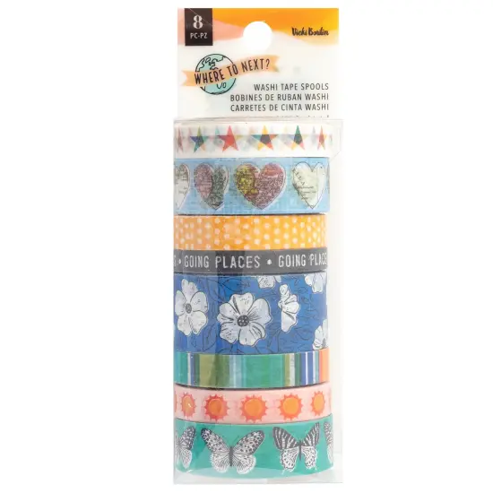 Vicki Boutin Where To Next Washi Tape-8/Pkg {1}