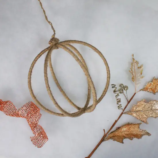 Allstate Jute Wrapped Christmas Hanging Ornament 19" (480mm) Beige {3}