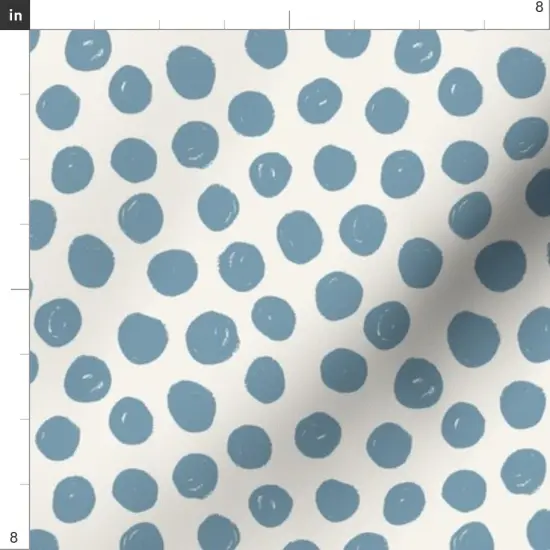 Various Fabrics by the Yard or Fat Quarter Blue Geometric Polka Dots Unisex Artistic Whimsical Custom Printed Fabric by Spoonflower {4}