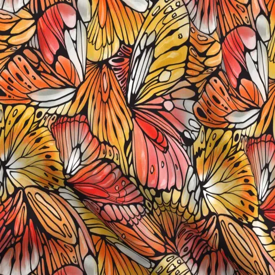 Various Fabrics by the Yard or Fat Quarter Butterfly Wings Red Orange Large Scale Watercolor Custom Printed Fabric by Spoonflower {5}