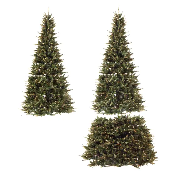 GKI/Bethlehem Lighting 7.5' Pre-Lit Full Green Extend-A-Tree Adjustable Artificial Christmas Tree - Clear Lights {1}