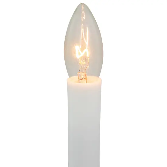 Northlight Single Light Window Candle with Timer - 9" - White {4}