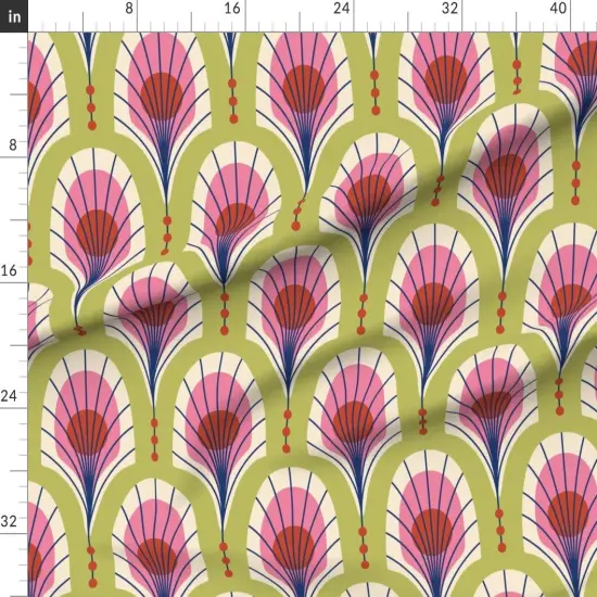 Various Fabrics by the Yard or Fat Quarter Animal Print Art Deco Bold Modern Feathers Custom Printed Fabric by Spoonflower {1}