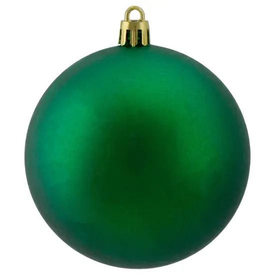 Northlight Shatterproof Matte Christmas Ball Ornaments - 3.25" (80mm) - Green - 32ct {3}