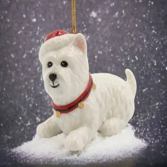 Ceramic West Terrier Dog Christmas Tree Ornament, Home D&eacute;cor, Gift for Her, Gift for Mom, Kitchen D&eacute;cor, Dog Lover Gift, Pet Loss Gift {2}