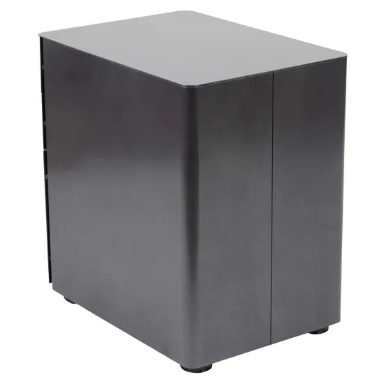 Emma and Oliver Modern 3-Drawer Mobile Locking Filing Cabinet Storage Organizer Black {4}