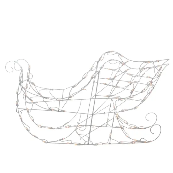 Brite Star Lighted Sleigh Outdoor Christmas Decoration - 42" - Clear Lights White {1}