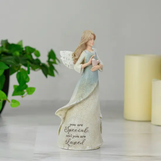 Roman Heavenly Blessings Collection "You are Loved" Angel Figurine - 8.5" Blue {3}