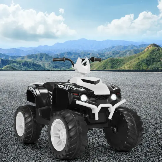 Iron Kids ATV Ride-On with Music, USB and 2 Speeds White {5}