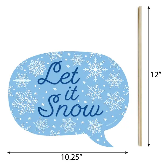 Big Dot of Happiness Funny Blue Snowflakes 1st Birthday - Boy Winter ONEderland Party Photo Booth Props Kit - 10 Piece {6}
