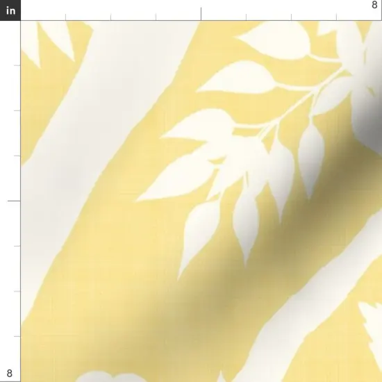 Various Fabrics by the Yard or Fat Quarter Chinoiserie Butter Yellow Cream Floral Flower Silhouette Timeless Grandmillenial Custom Printed Fabric by Spoonflower {4}