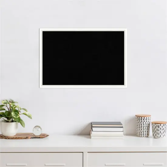 Lucie Wood Framed Corkboard, Black Cork Lucie White {5}