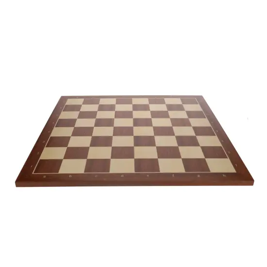 WE Games Mahogany Stained Wooden Chess Board, Algebraic Notation,19.75 in. {4}