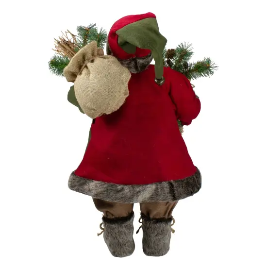 Northlight 24" Country Rustic Santa Claus with Snowflake Jacket Christmas Figure Brown {6}