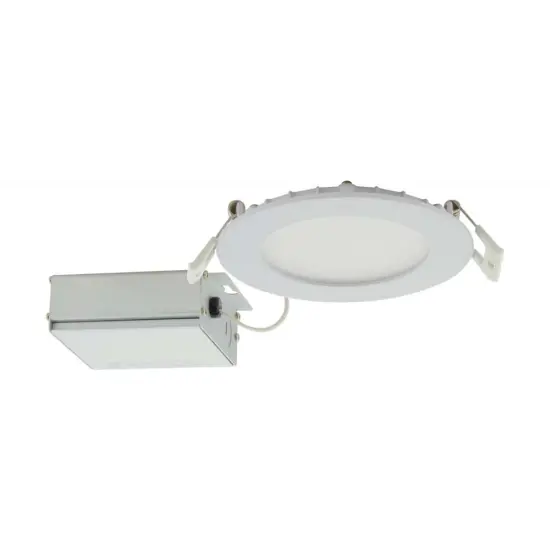 Satco 10w LED 4 inch CCT Selectable 120 volt Direct Wire Round Downlight White {1}