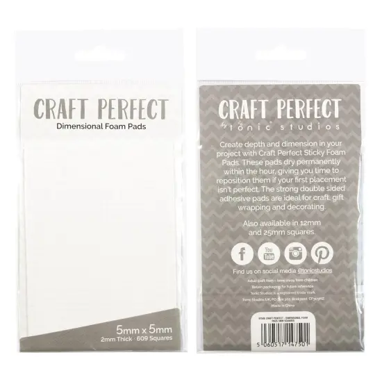 Craft Perfect Dimensional Foam Pads 5mmX5mm-White {3}