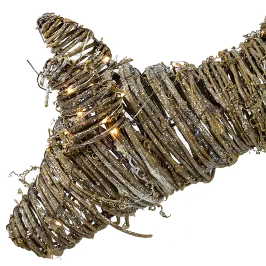 Northlight 38" LED Drinking Rattan Deer Fawn Christmas Yard Decorations Brown {4}