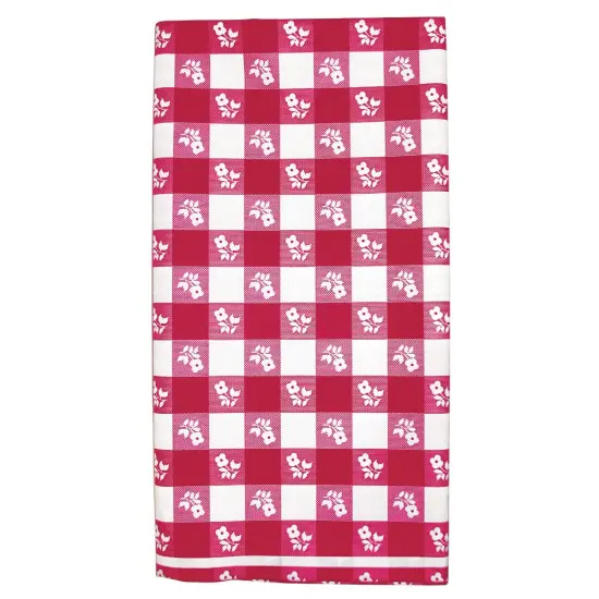 Party Central Club Pack of 12 Red and White Gingham Disposable Rectangle Plastic Banquet Party Table Covers 108" {3}