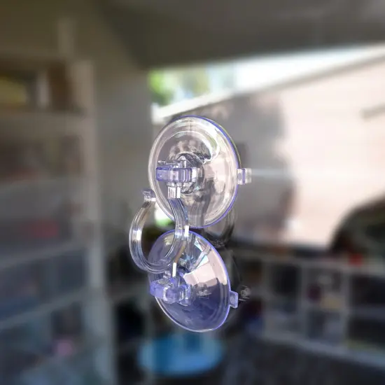 Simple Living Jumbo Suction Cup Christmas Wreath and Decorations Hook - 7" Clear {3}