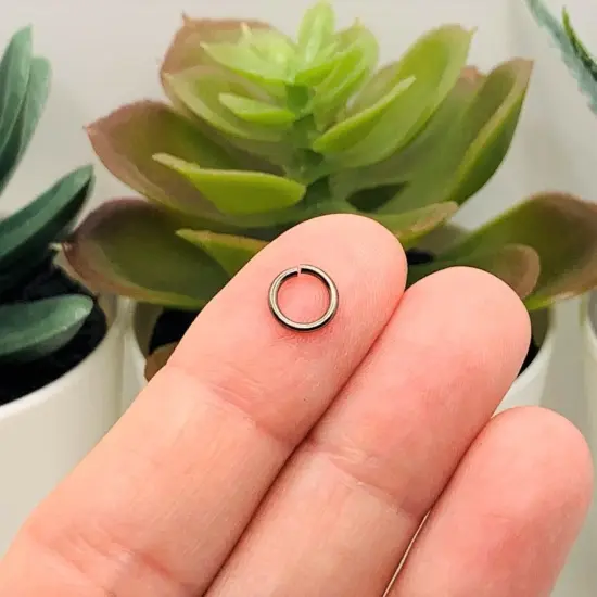 100, 500 or 1,000 Pieces: 7 mm Gunmetal Open Jump Rings, 18g {2}