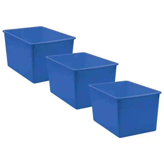 Blue Plastic Multi-Purpose Bin, Pack of 3 {1}