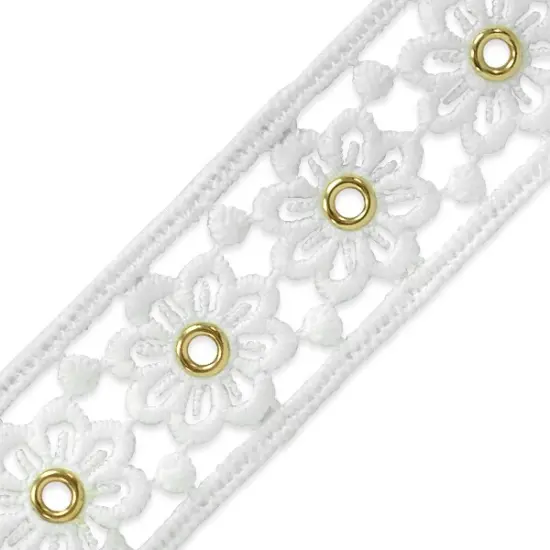 5 yards of Elaine Summer's Meadow Eyelet Lace Trim 1 1/2" | 5 yard cut {1}