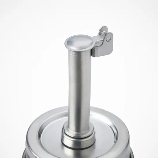 Oil/vinegar bottle, clear glass/stainless steel, 6 &frac14; " {5}