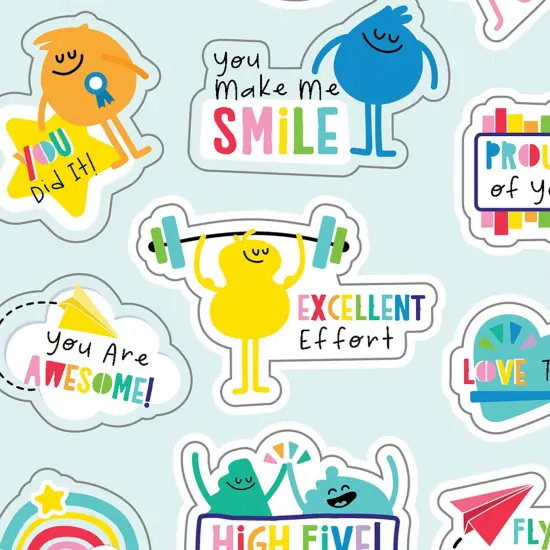 Happy Place Motivators Motivational Stickers, 72 Per Pack, 12 Packs {3}