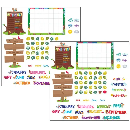 Woodland Friends Calendar Bulletin Board Set, 2 Sets {1}