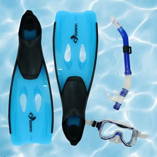 Pool Central 23" Blue Kona Adult Pro Silicone Swimming Pool Scuba or Snorkeling Set - Large {3}