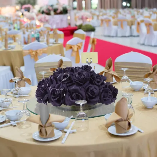 Oceanic Charms | 50-Piece Set | Detachable & Flexible Silk Navy Blue Rose Picks | 3.5" Flower Heads | Add a Nautical Touch to Floral Decor & DIY Projects, Floral Home by Artificial Flowers {3}