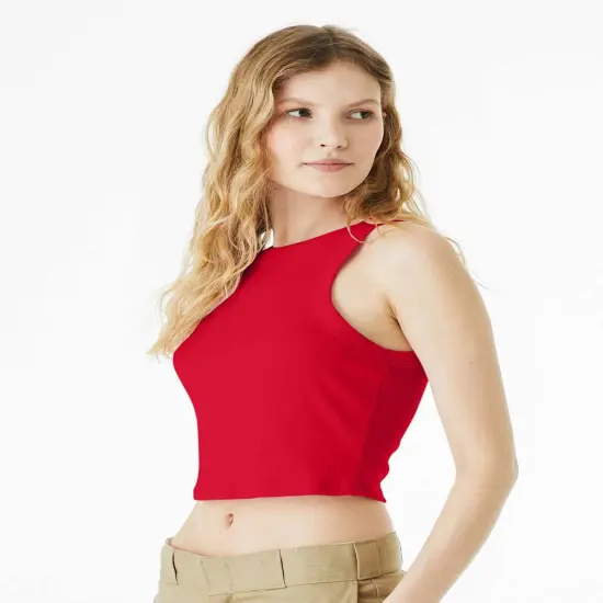 BELLA + CANVAS&reg; Women's Micro Rib Racer Tank Solid red blend {5}